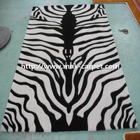 MNK Bedroom Rug Hand Knotted Zebra Pattern Carpets And Rugs