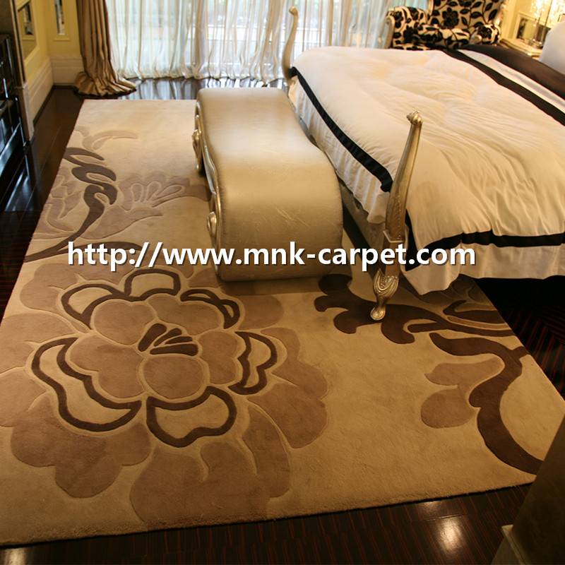 MNK Handtufted Carpet 100% Wool Hotel Mater Bedroom Rug